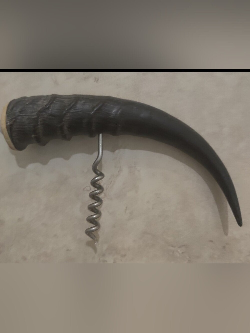 Black Springbok Horn Corkscrew - Picture 3 of 3